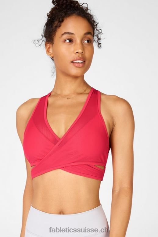 femmes faye soutien-gorge de sport à impact moyen ii B0B6R1910 rouge à lèvres rouge Fabletics