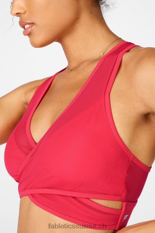 femmes faye soutien-gorge de sport à impact moyen ii B0B6R1910 rouge à lèvres rouge Fabletics