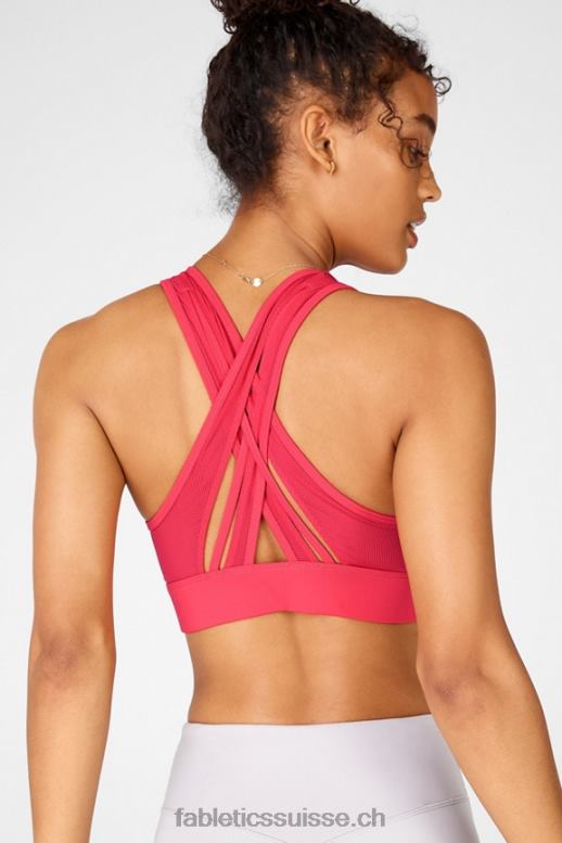 femmes faye soutien-gorge de sport à impact moyen ii B0B6R1910 rouge à lèvres rouge Fabletics
