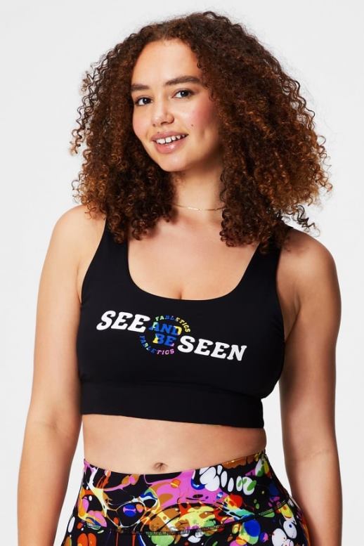 femmes soutien-gorge de sport harlyn midi à impact moyen B0B6R1849 noir kaléidoscopique/noir Fabletics