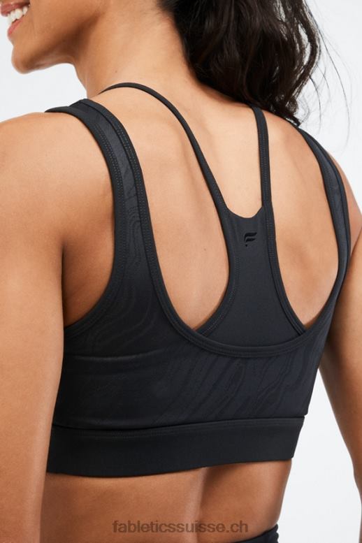 femmes soutien-gorge de sport à impact moyen Kira B0B6R1896 noir Fabletics
