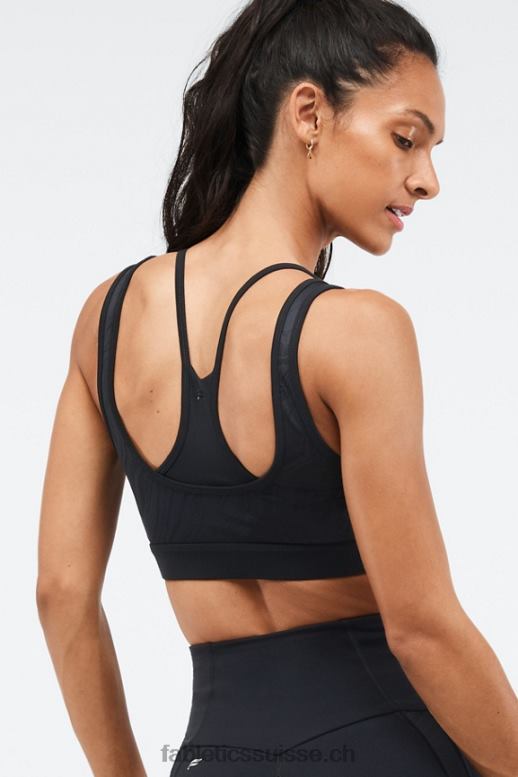 femmes soutien-gorge de sport à impact moyen Kira B0B6R1896 noir Fabletics