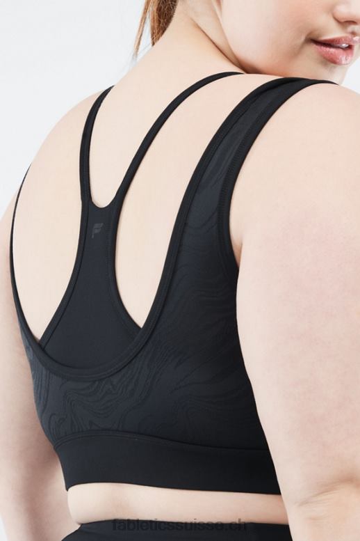femmes soutien-gorge de sport à impact moyen Kira B0B6R1897 noir Fabletics