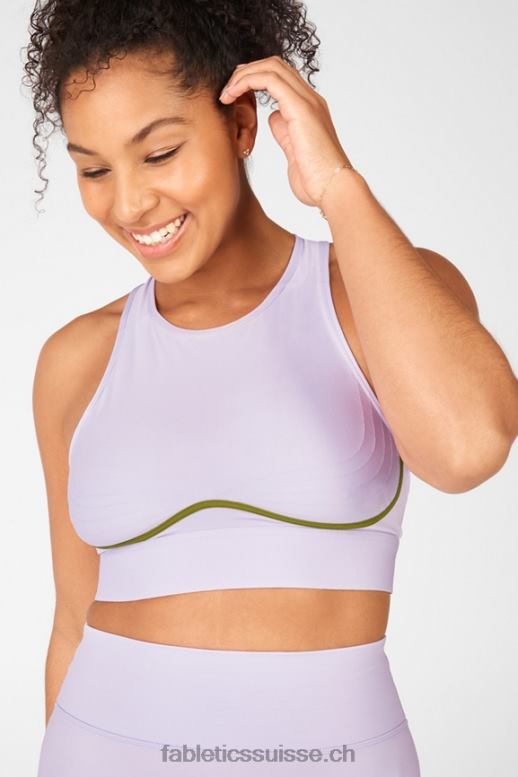 femmes soutien-gorge de sport à impact moyen blare ii B0B6R1903 lilas givré/basilic Fabletics