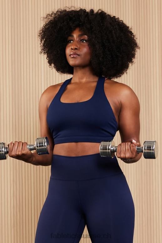 femmes soutien-gorge de sport à impact moyen boost 118 B0B6R1775 bleu marine foncé/multicolore Fabletics