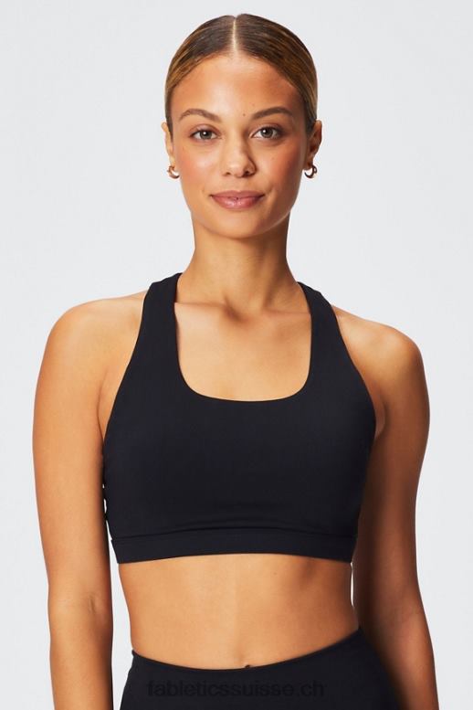femmes soutien-gorge de sport à impact moyen boost 119 B0B6R1780 guépard ondulé noir/surligneur Fabletics
