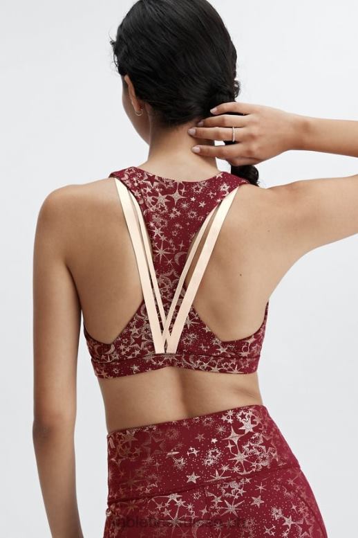 femmes soutien-gorge de sport à impact moyen boost 121 B0B6R1787 porto poussière d'étoiles/or Fabletics