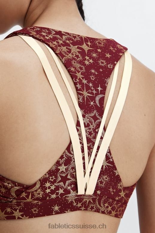 femmes soutien-gorge de sport à impact moyen boost 121 B0B6R1787 porto poussière d\'étoiles/or Fabletics