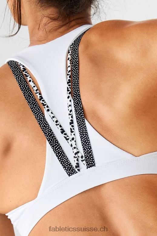 femmes soutien-gorge de sport à impact moyen boost 121 B0B6R1788 blanc/micro point/tacheté Fabletics