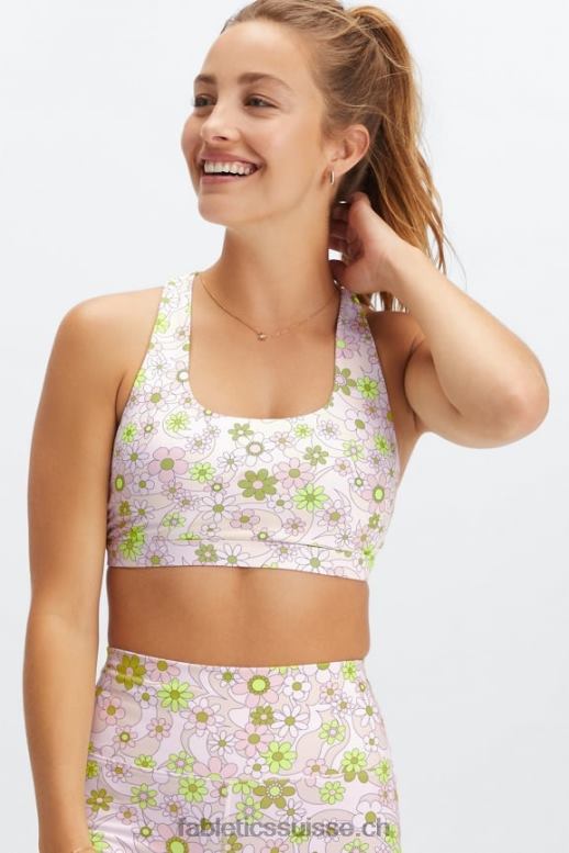 femmes soutien-gorge de sport à impact moyen boost 122 B0B6R1793 rétro floral/lutin Fabletics