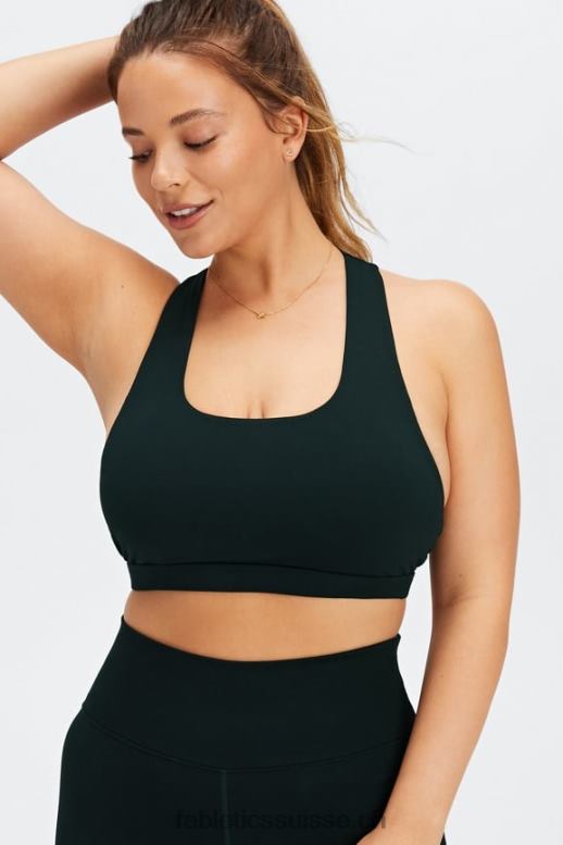 femmes soutien-gorge de sport à impact moyen boost 122 B0B6R1794 leo ondulé noir/ocre brûlé Fabletics