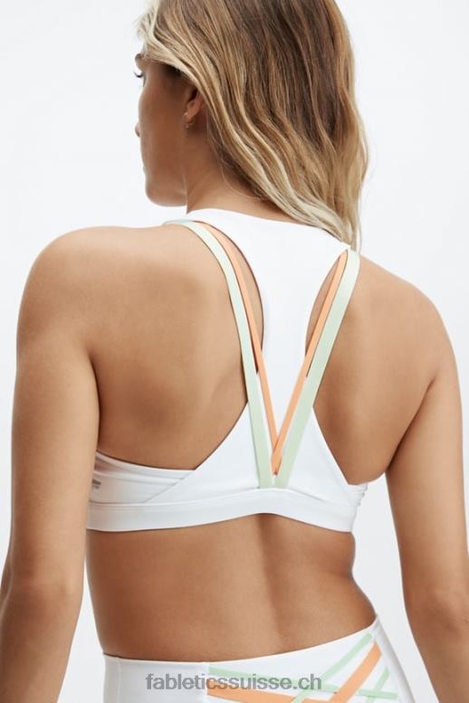 femmes soutien-gorge de sport à impact moyen boost 124 B0B6R1802 blanc/glaçon multi Fabletics