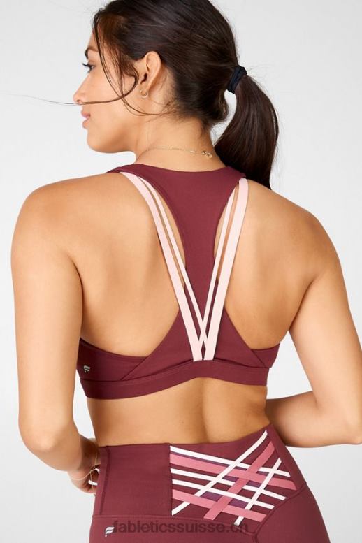 femmes soutien-gorge de sport à impact moyen boost 124 B0B6R1803 rouille/rose perle Fabletics