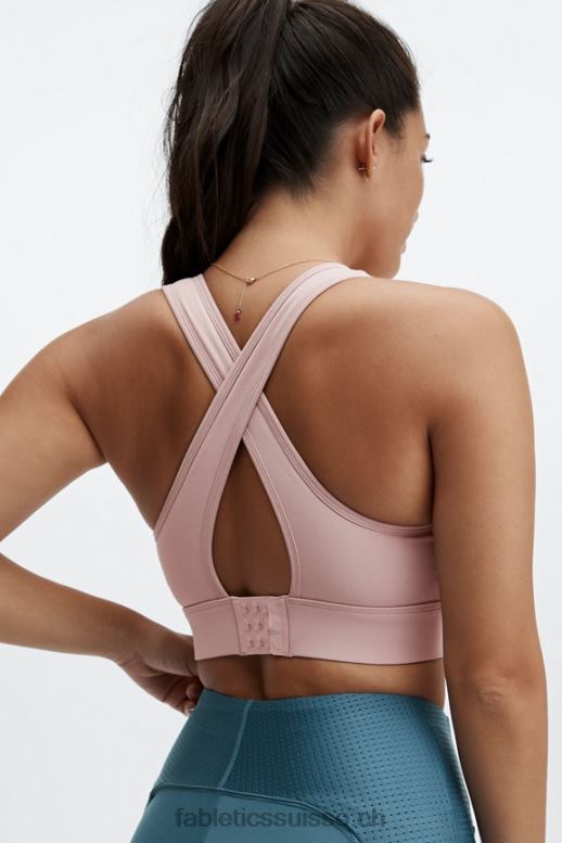 femmes soutien-gorge de sport à impact moyen à dos croisé blare B0B6R1883 poussière de traînée Fabletics