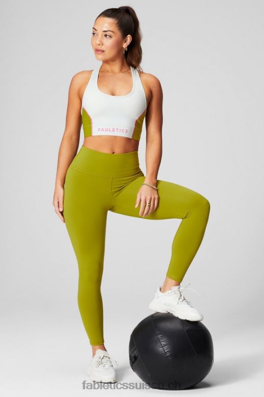 femmes soutien-gorge de sport à impact moyen en déplacement 112 B0B6R1739 gris menthe/oliveraie Fabletics