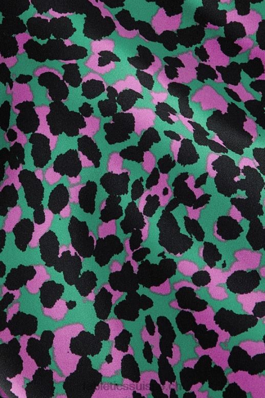 femmes soutien-gorge de sport à impact moyen en déplacement 112 B0B6R1740 taches de safari vert herbe/noir Fabletics