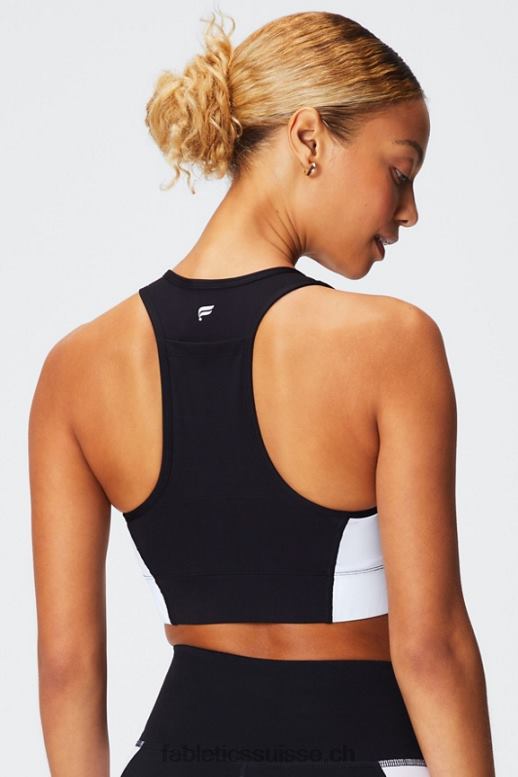 femmes soutien-gorge de sport à impact moyen en déplacement 113 B0B6R1744 noir/blanc classique Fabletics