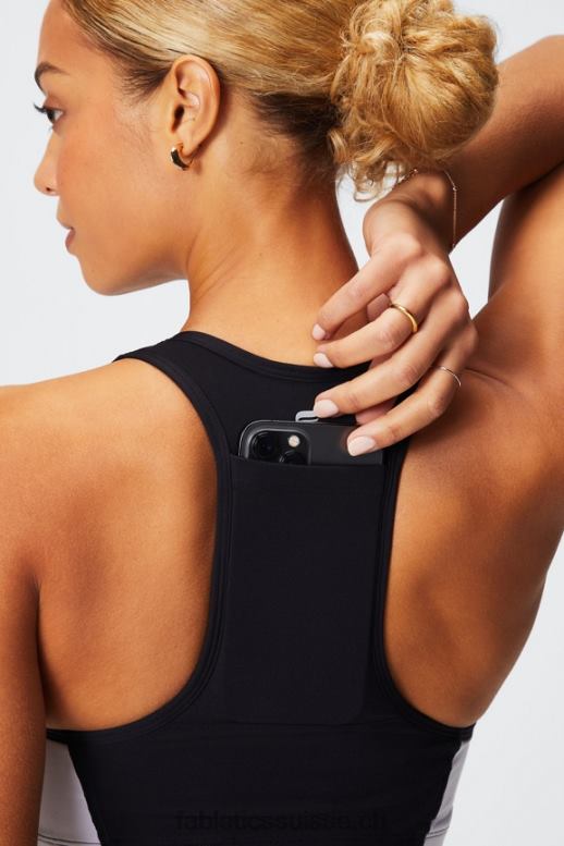 femmes soutien-gorge de sport à impact moyen en déplacement 113 B0B6R1744 noir/blanc classique Fabletics