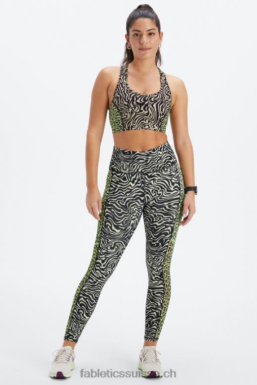 femmes soutien-gorge de sport à impact moyen en déplacement 113 B0B6R1746 zèbre marbré/surligneur guépard ondulé Fabletics