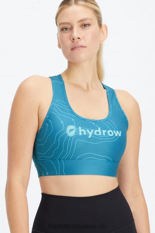 femmes soutien-gorge de sport à impact moyen en déplacement 113 B0B6R1747 hydrow bathymétrie bleu foncé Fabletics