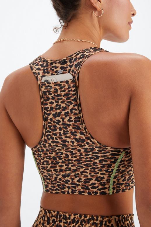 femmes soutien-gorge de sport à impact moyen en déplacement 113 B0B6R1748 guépard ondulé/surligneur Fabletics
