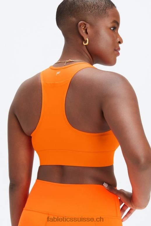 femmes soutien-gorge de sport à impact moyen en déplacement 114 B0B6R1749 orange clignotant Fabletics