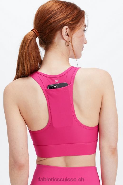 femmes soutien-gorge de sport à impact moyen en déplacement 114 B0B6R1751 peluche rose Fabletics