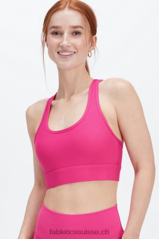 femmes soutien-gorge de sport à impact moyen en déplacement 114 B0B6R1751 peluche rose Fabletics