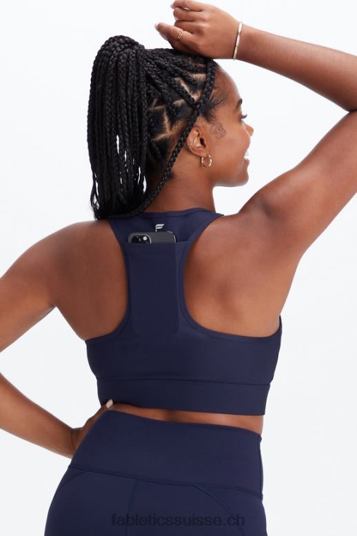 femmes soutien-gorge de sport à impact moyen en déplacement 114 B0B6R1752 bleu marine profond Fabletics