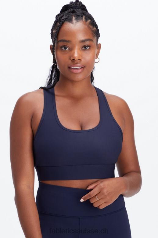 femmes soutien-gorge de sport à impact moyen en déplacement 114 B0B6R1752 bleu marine profond Fabletics