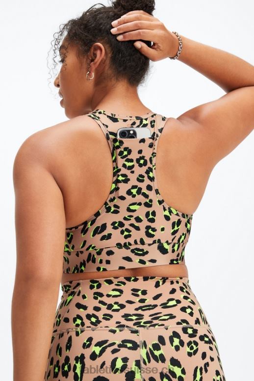 femmes soutien-gorge de sport à impact moyen en déplacement 114 B0B6R1753 lion ondulé du désert Fabletics