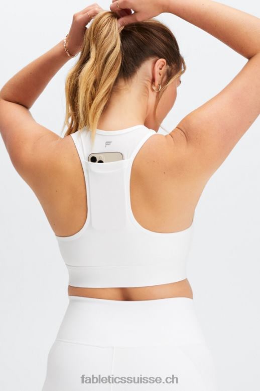 femmes soutien-gorge de sport à impact moyen en déplacement 115 B0B6R1754 blanc brillant Fabletics
