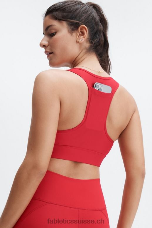 femmes soutien-gorge de sport à impact moyen en déplacement 115 B0B6R1760 haute rouge Fabletics
