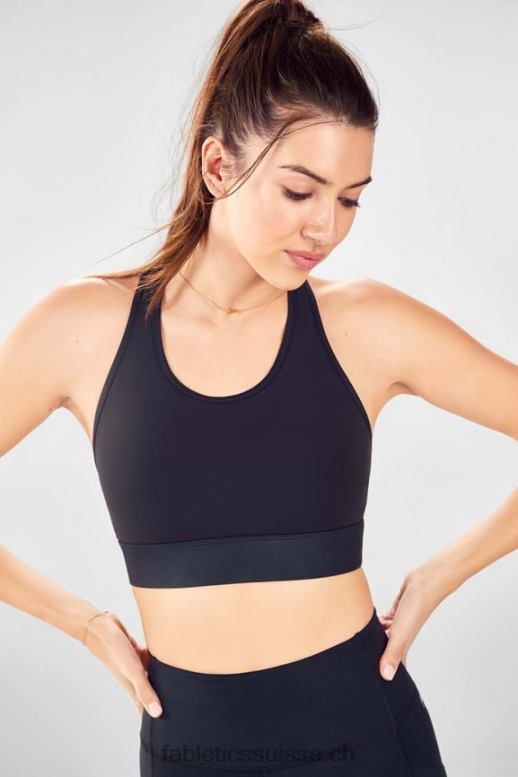 femmes soutien-gorge de sport à impact moyen en déplacement 116 B0B6R1763 éclat noir Fabletics
