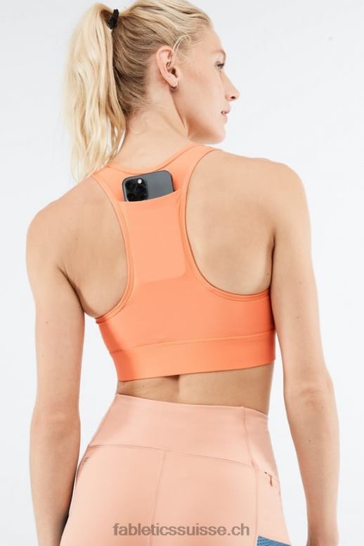 femmes soutien-gorge de sport à impact moyen en déplacement 117 B0B6R1767 explosion d'orange Fabletics