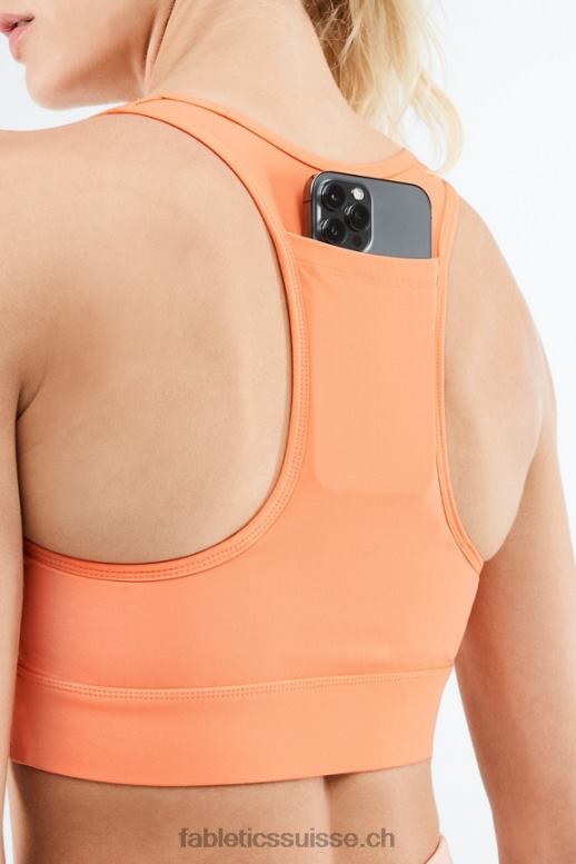 femmes soutien-gorge de sport à impact moyen en déplacement 117 B0B6R1767 explosion d\'orange Fabletics
