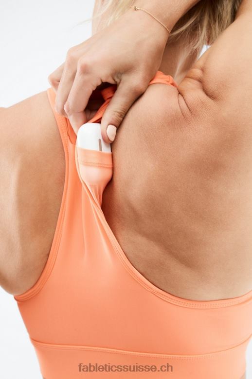 femmes soutien-gorge de sport à impact moyen en déplacement 117 B0B6R1767 explosion d\'orange Fabletics