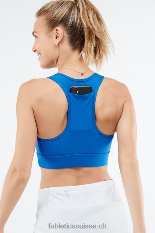 femmes soutien-gorge de sport à impact moyen en déplacement 117 B0B6R1768 bleu électrique Fabletics
