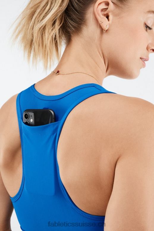 femmes soutien-gorge de sport à impact moyen en déplacement 117 B0B6R1768 bleu électrique Fabletics
