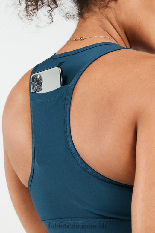 femmes soutien-gorge de sport à impact moyen en déplacement 117 B0B6R1769 sarcelle de minuit Fabletics