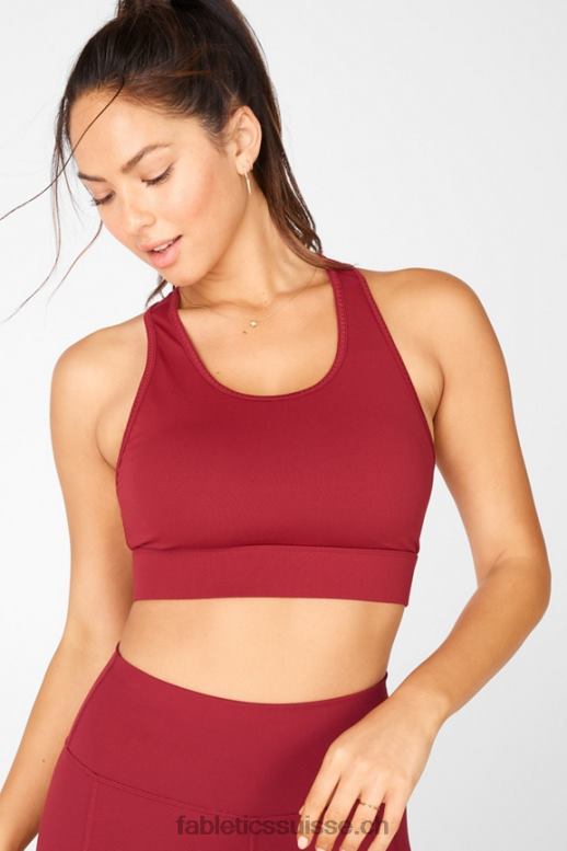 femmes soutien-gorge de sport à impact moyen en déplacement 117 B0B6R1770 brique Fabletics