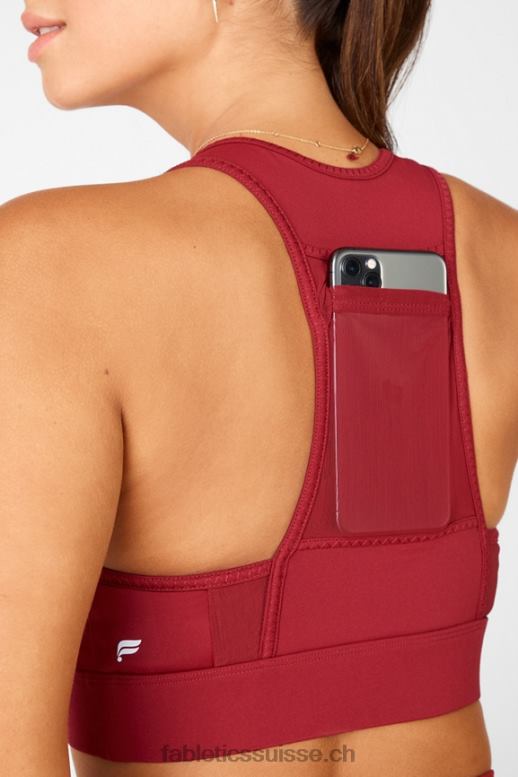 femmes soutien-gorge de sport à impact moyen en déplacement 117 B0B6R1770 brique Fabletics