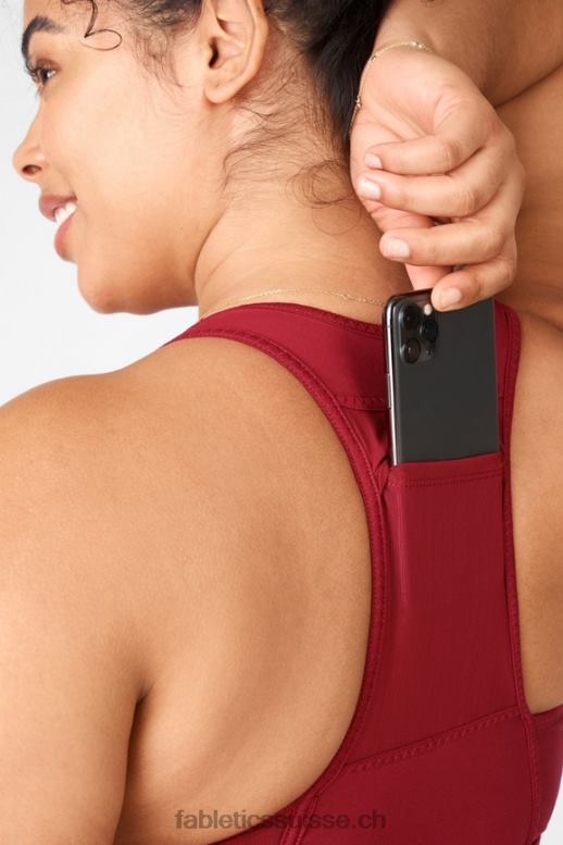femmes soutien-gorge de sport à impact moyen en déplacement 118 B0B6R1771 brique Fabletics