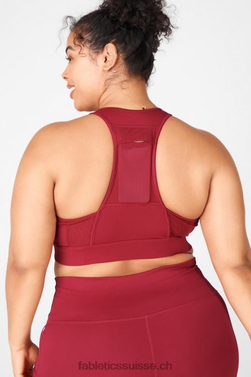 femmes soutien-gorge de sport à impact moyen en déplacement 118 B0B6R1771 brique Fabletics