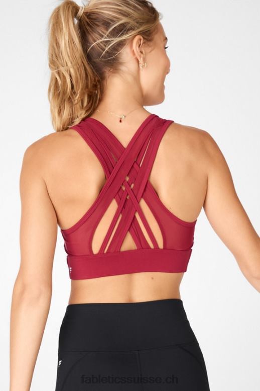 femmes soutien-gorge de sport à impact moyen faye B0B6R1909 brique Fabletics