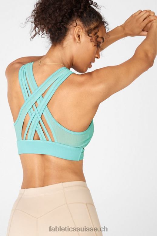 femmes soutien-gorge de sport à impact moyen faye B0B6R1914 verseau Fabletics