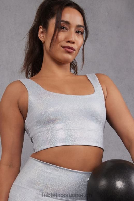 femmes soutien-gorge de sport à impact moyen harlyn B0B6R1847 hologramme de paillettes Fabletics