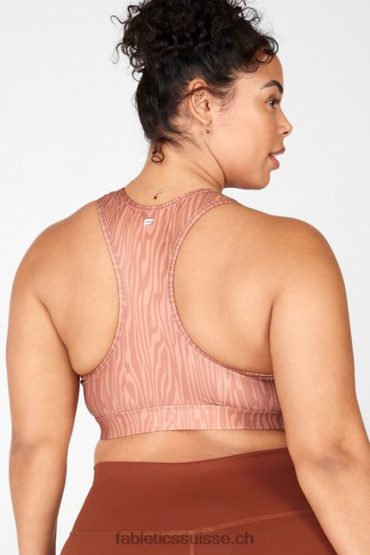 femmes soutien-gorge de sport à impact moyen imprimé sauge B0B6R1919 grain de bois Fabletics