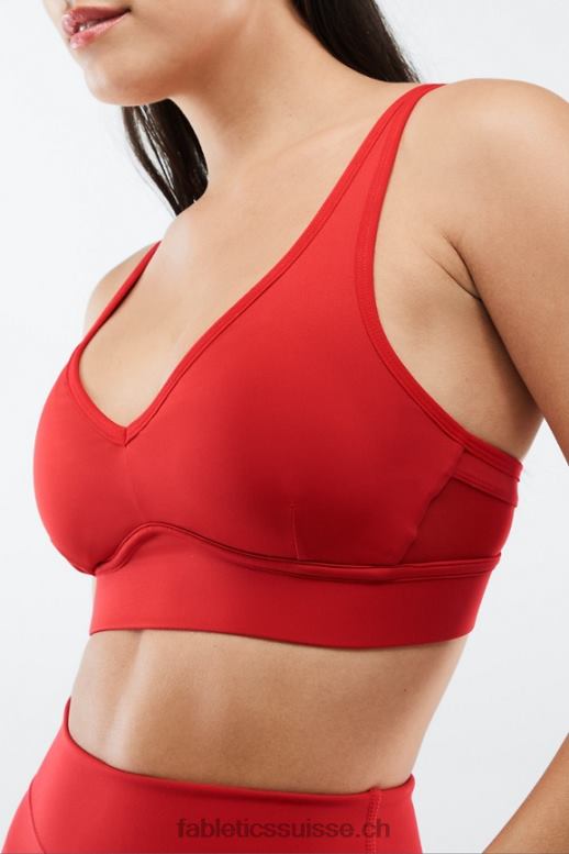 femmes soutien-gorge de sport à impact moyen khloe B0B6R1893 pomme rouge Fabletics