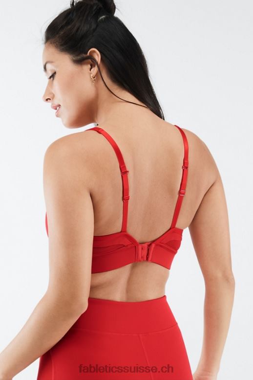 femmes soutien-gorge de sport à impact moyen khloe B0B6R1893 pomme rouge Fabletics